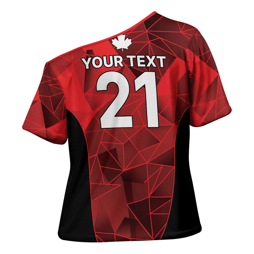 Custom Canada Cricket Spirit 2026 Cross Shoulder Shirt World T20 Edition - Wonder Print Shop