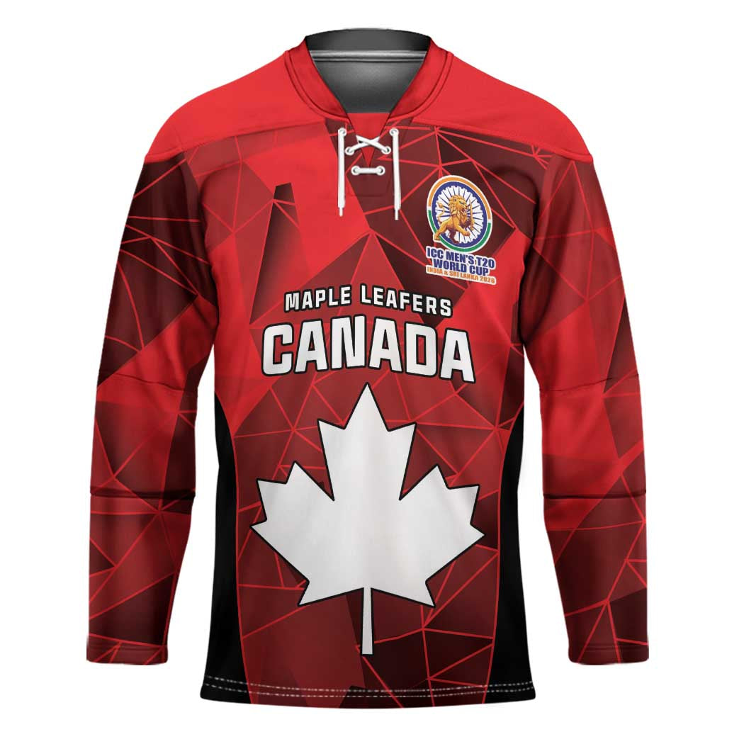 Custom Canada Cricket Spirit 2026 Hockey Jersey World T20 Edition - Wonder Print Shop