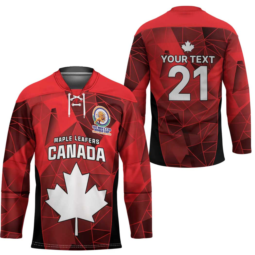 Custom Canada Cricket Spirit 2026 Hockey Jersey World T20 Edition - Wonder Print Shop
