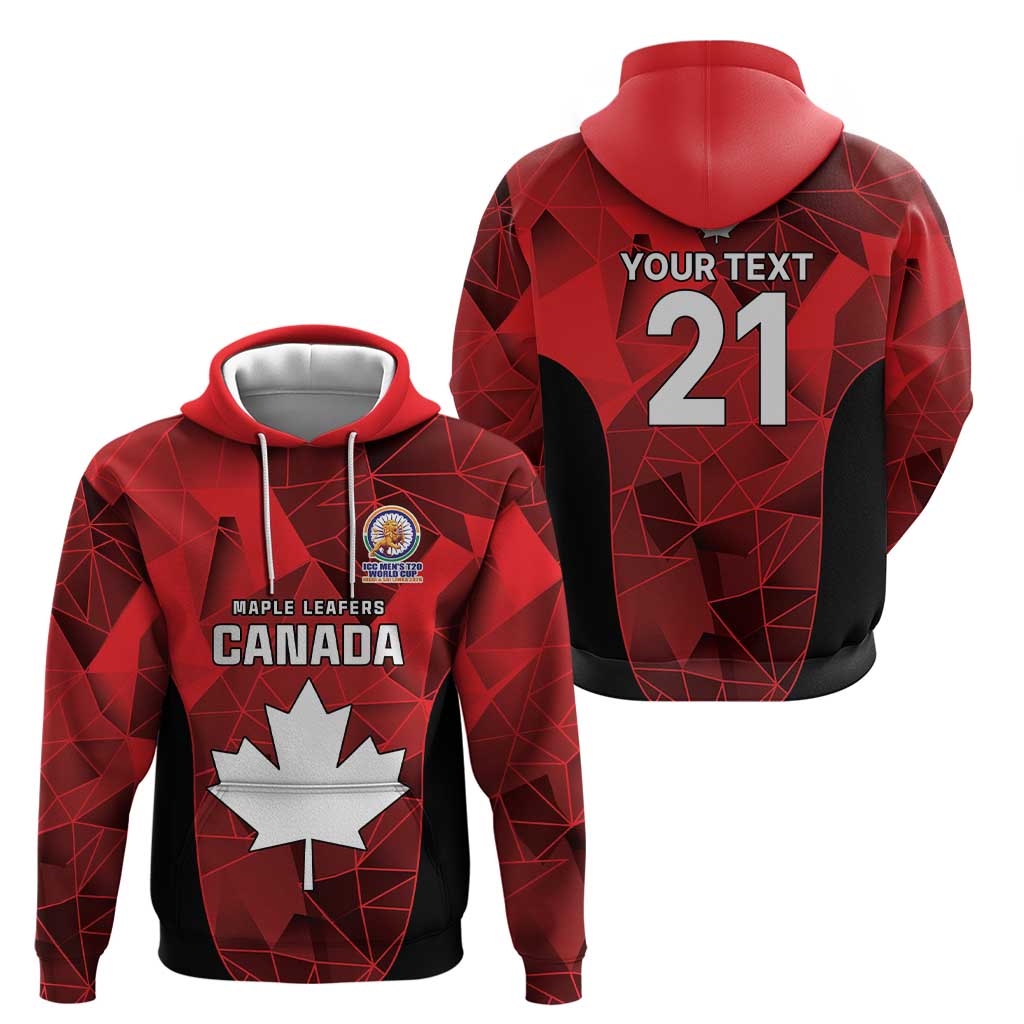 Custom Canada Cricket Spirit 2026 Hoodie World T20 Edition - Wonder Print Shop