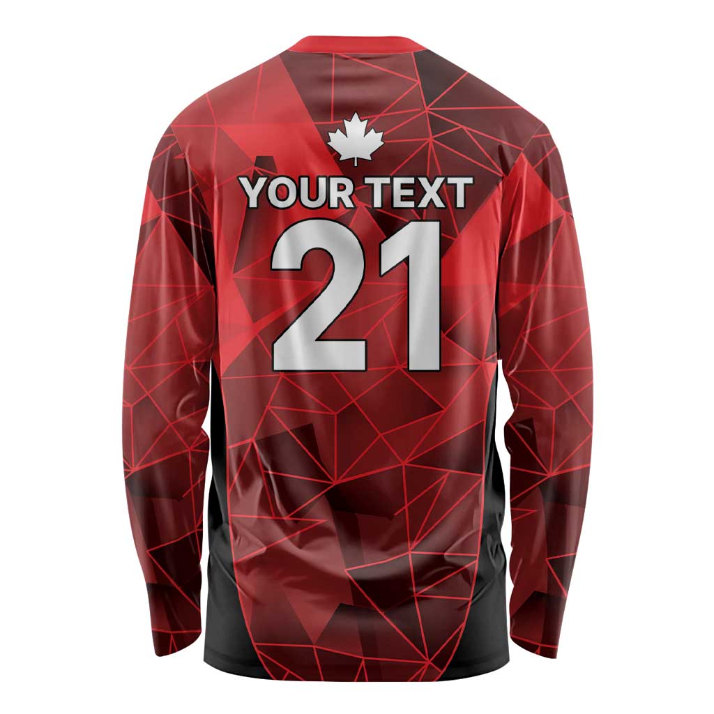 Custom Canada Cricket Spirit 2026 Long Sleeve Shirt World T20 Edition - Wonder Print Shop