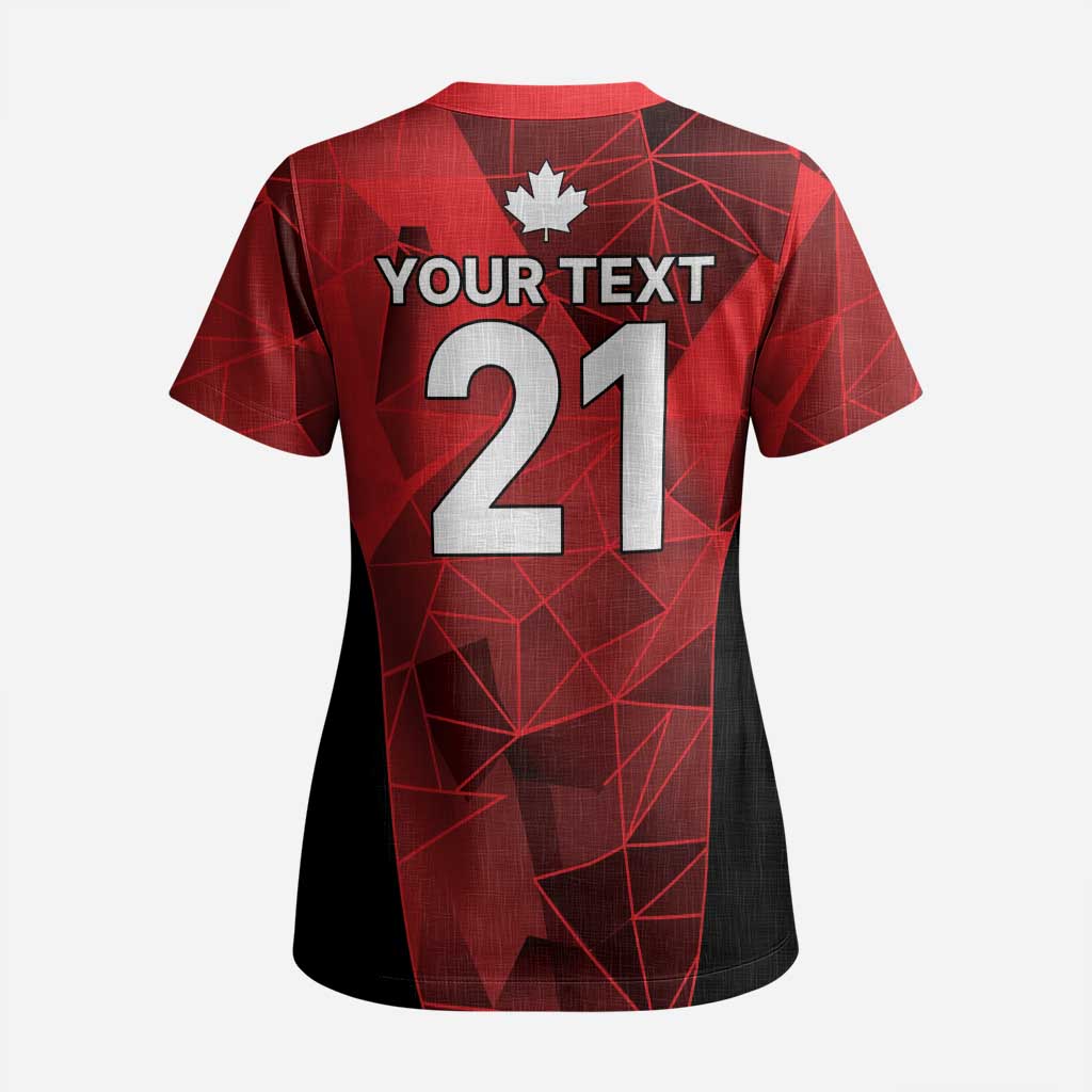 Custom Canada Cricket Spirit 2026 Scrub Top World T20 Edition - Wonder Print Shop