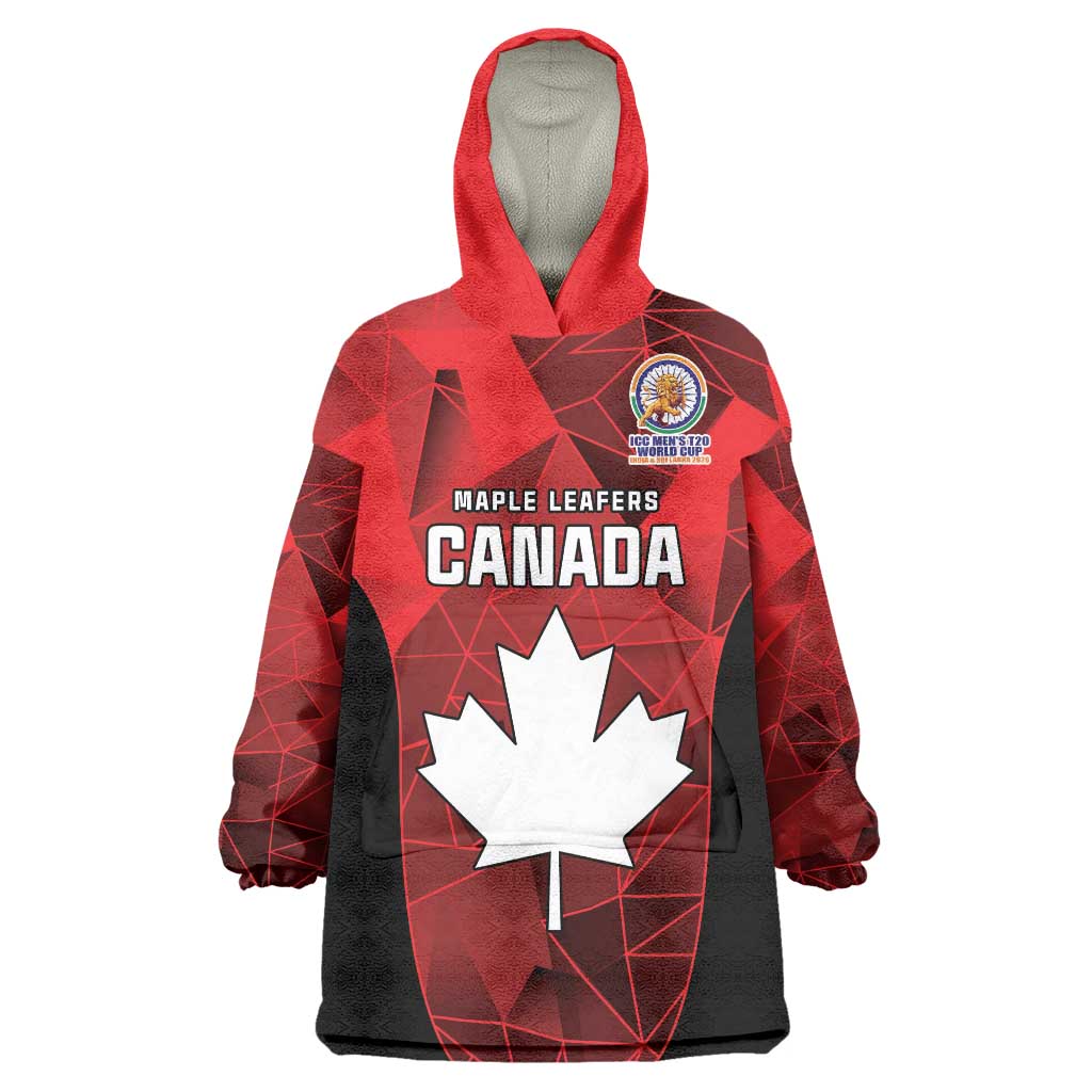Custom Canada Cricket Spirit 2026 Wearable Blanket Hoodie World T20 Edition - Wonder Print Shop