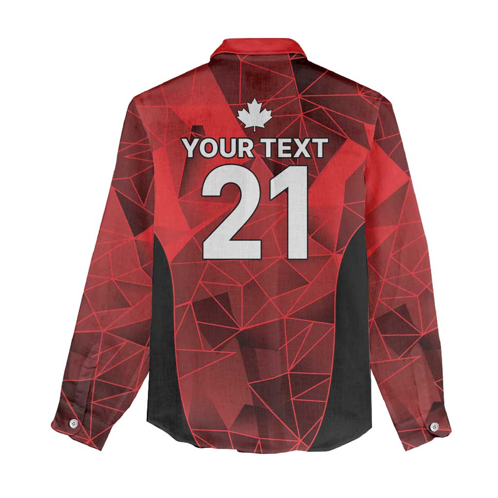 Custom Canada Cricket Spirit 2026 Women Casual Shirt World T20 Edition - Wonder Print Shop