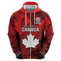 Custom Canada Cricket Spirit 2026 Zip Hoodie World T20 Edition - Wonder Print Shop