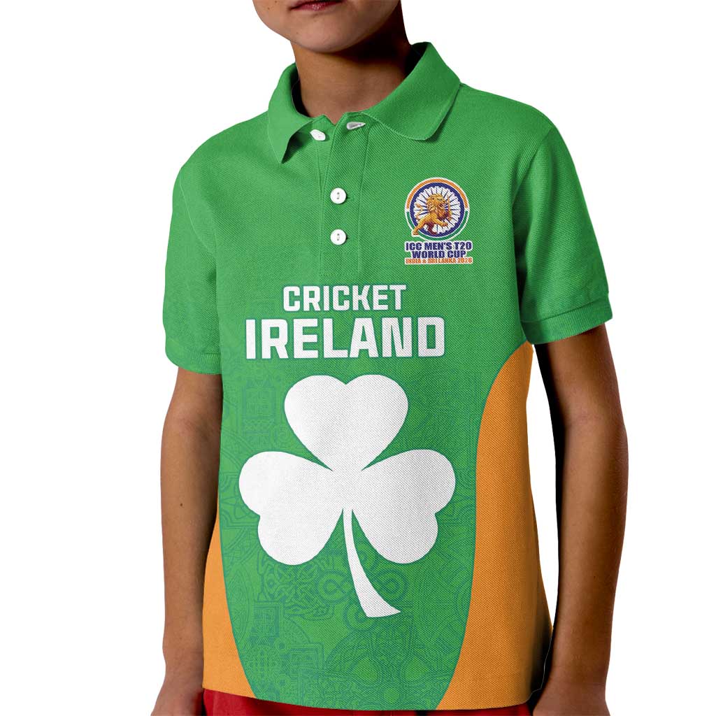 Custom Ireland Cricket Spirit 2026 Kid Polo Shirt World T20 Edition - Wonder Print Shop