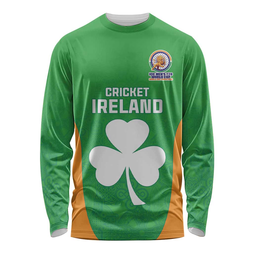 Custom Ireland Cricket Spirit 2026 Long Sleeve Shirt World T20 Edition - Wonder Print Shop