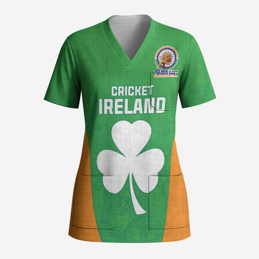 Custom Ireland Cricket Spirit 2026 Scrub Top World T20 Edition - Wonder Print Shop