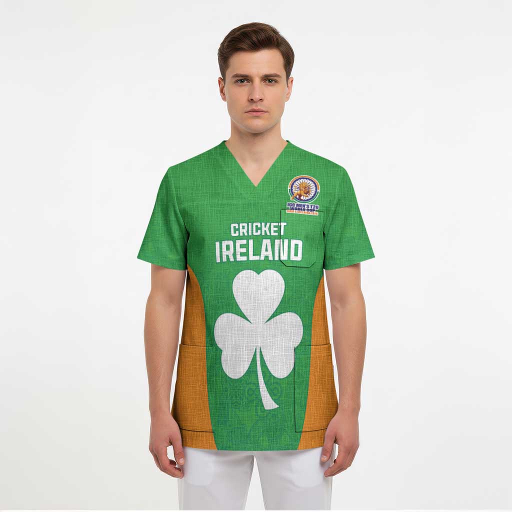 Custom Ireland Cricket Spirit 2026 Scrub Top World T20 Edition - Wonder Print Shop