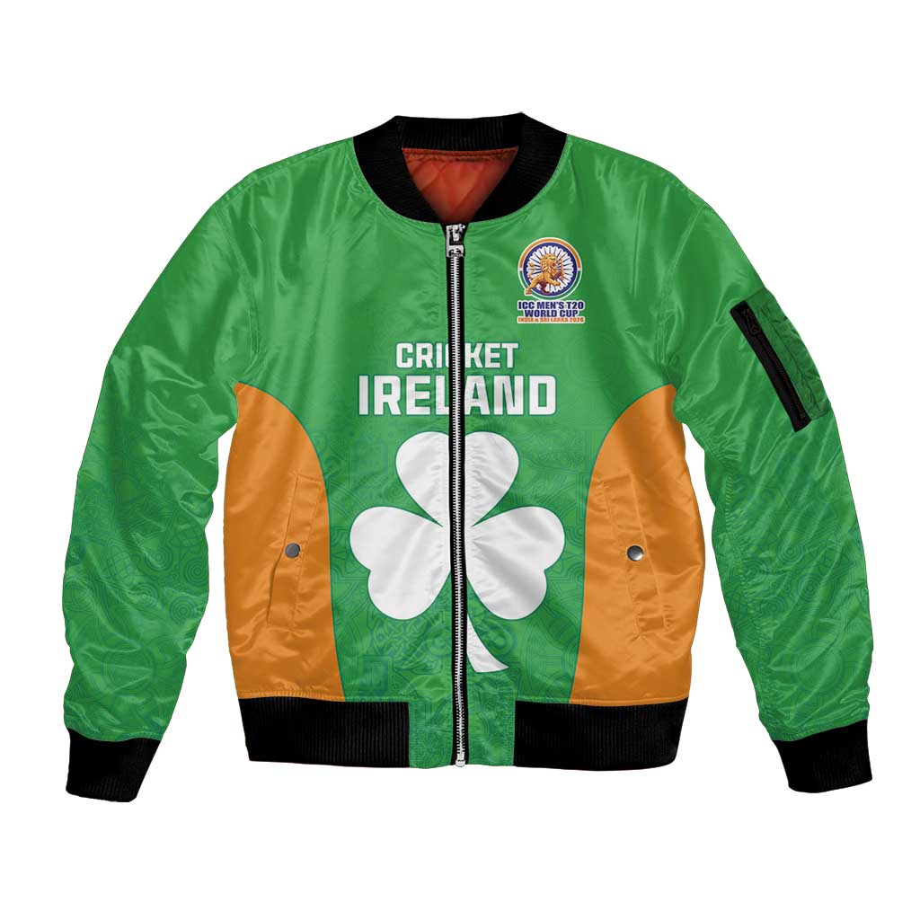 Custom Ireland Cricket Spirit 2026 Sleeve Zip Bomber Jacket World T20 Edition - Wonder Print Shop