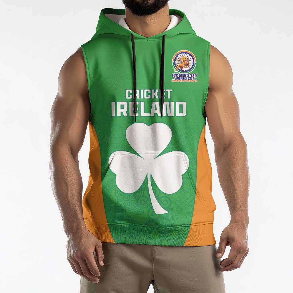 Custom Ireland Cricket Spirit 2026 Sleeveless Hoodie World T20 Edition - Wonder Print Shop