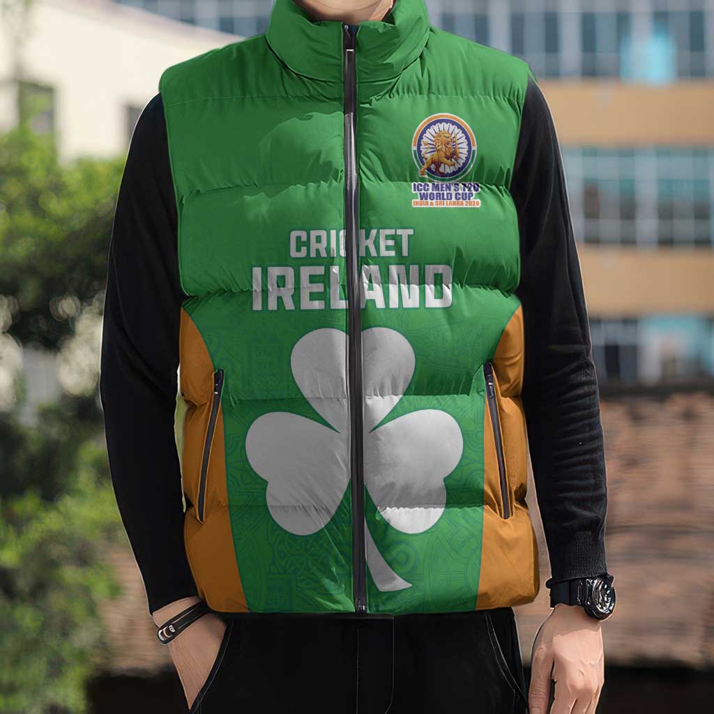 Custom Ireland Cricket Spirit 2026 Sleeveless Puffer Jacket World T20 Edition - Wonder Print Shop