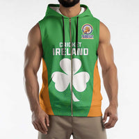 Custom Ireland Cricket Spirit 2026 Sleeveless Zip Hoodie World T20 Edition - Wonder Print Shop