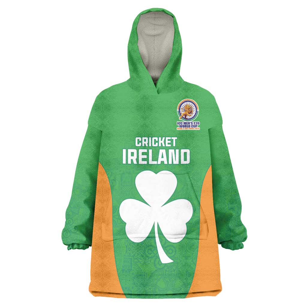 Custom Ireland Cricket Spirit 2026 Wearable Blanket Hoodie World T20 Edition - Wonder Print Shop