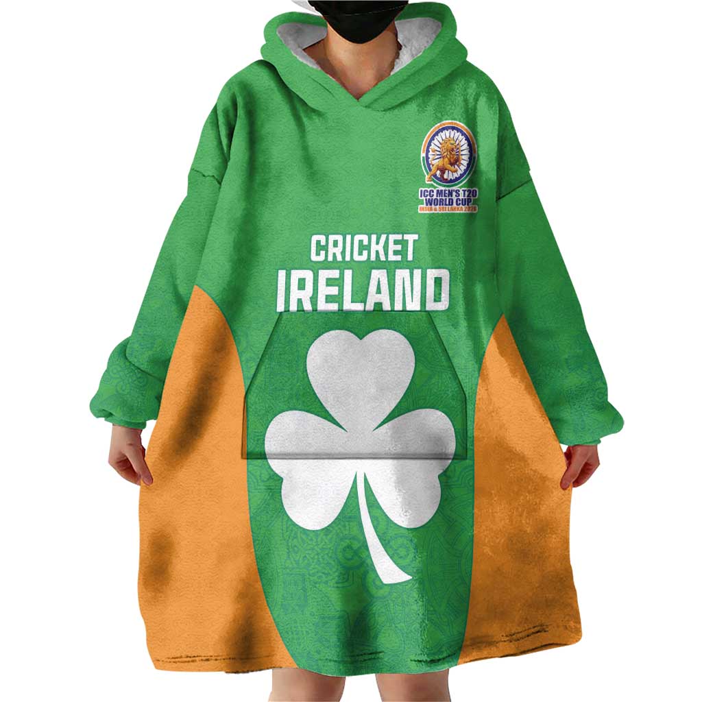 Custom Ireland Cricket Spirit 2026 Wearable Blanket Hoodie World T20 Edition - Wonder Print Shop