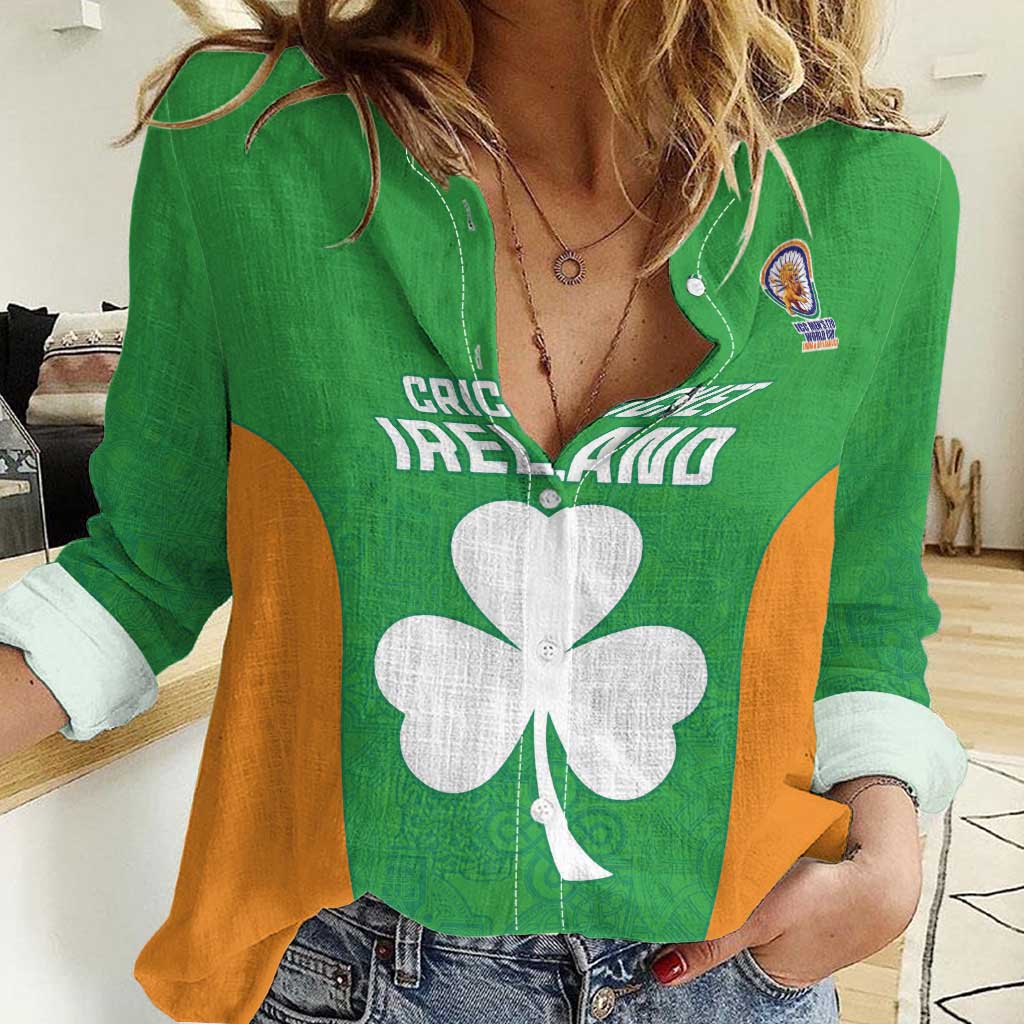 Custom Ireland Cricket Spirit 2026 Women Casual Shirt World T20 Edition - Wonder Print Shop