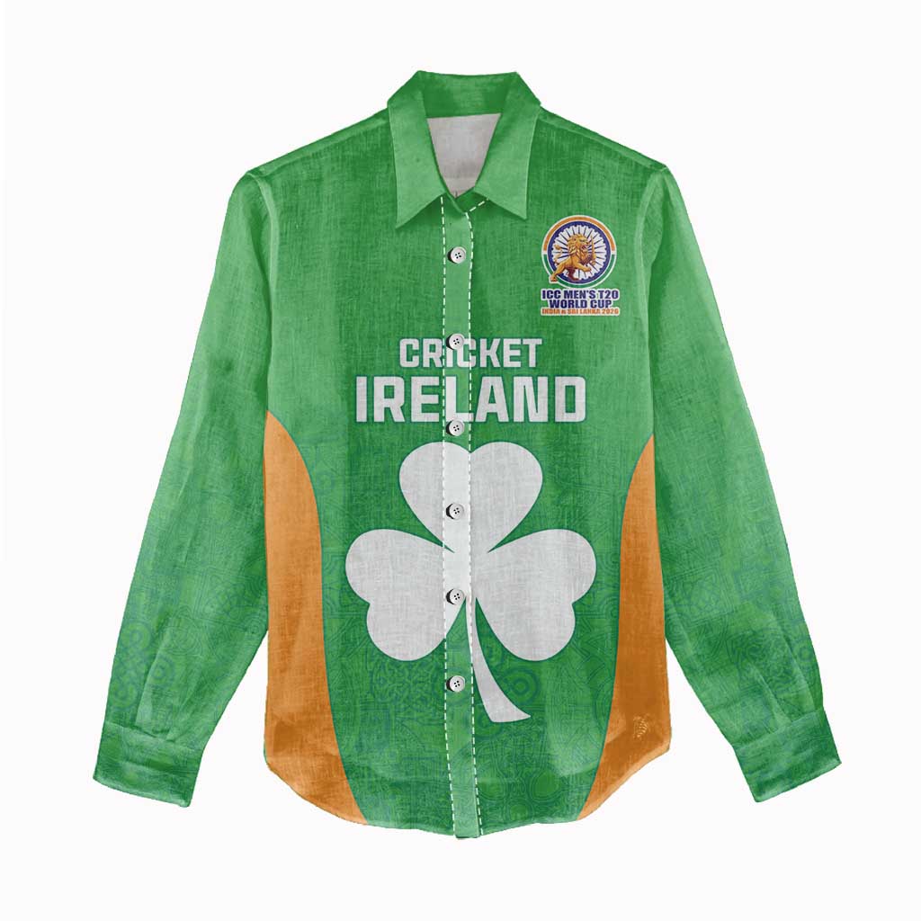 Custom Ireland Cricket Spirit 2026 Women Casual Shirt World T20 Edition - Wonder Print Shop