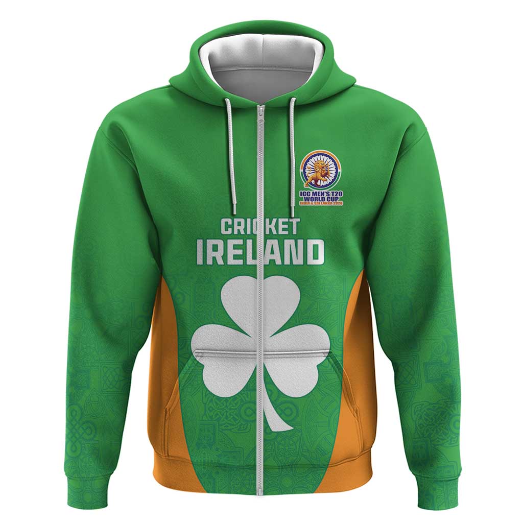 Custom Ireland Cricket Spirit 2026 Zip Hoodie World T20 Edition - Wonder Print Shop