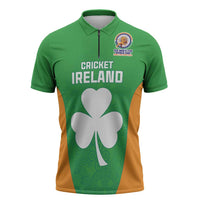 Custom Ireland Cricket Spirit 2026 Zipper Polo Shirt World T20 Edition - Wonder Print Shop