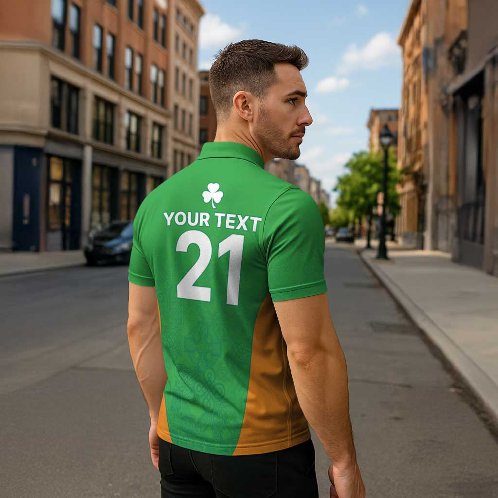 Custom Ireland Cricket Spirit 2026 Zipper Polo Shirt World T20 Edition - Wonder Print Shop