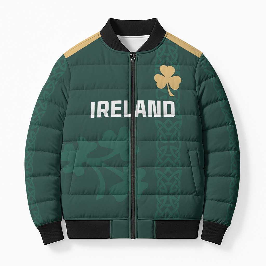 Custom Ireland World Cup Retro 2024 Bomber Puffer Jacket - Wonder Print Shop