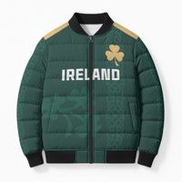 Custom Ireland World Cup Retro 2024 Bomber Puffer Jacket - Wonder Print Shop