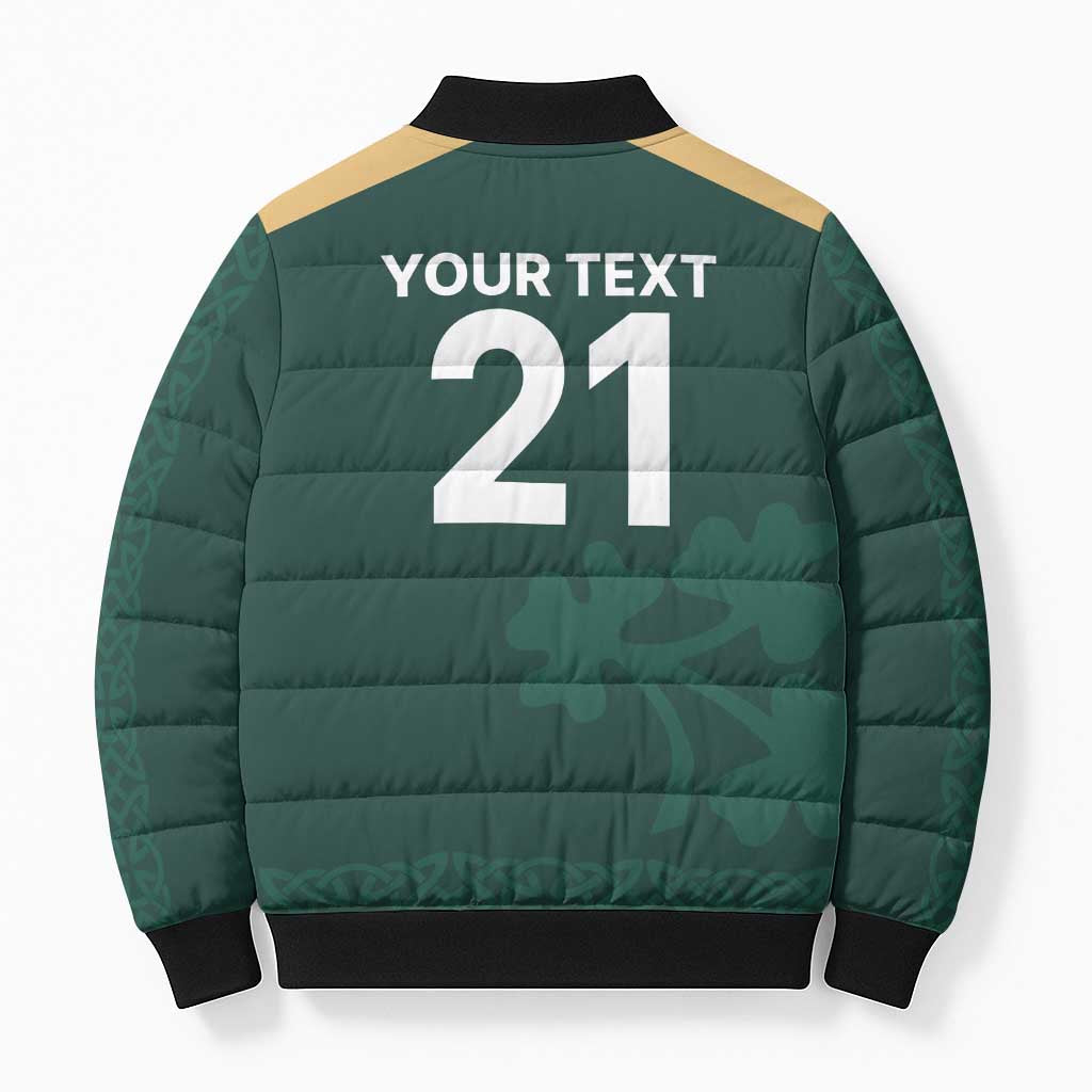 Custom Ireland World Cup Retro 2024 Bomber Puffer Jacket - Wonder Print Shop