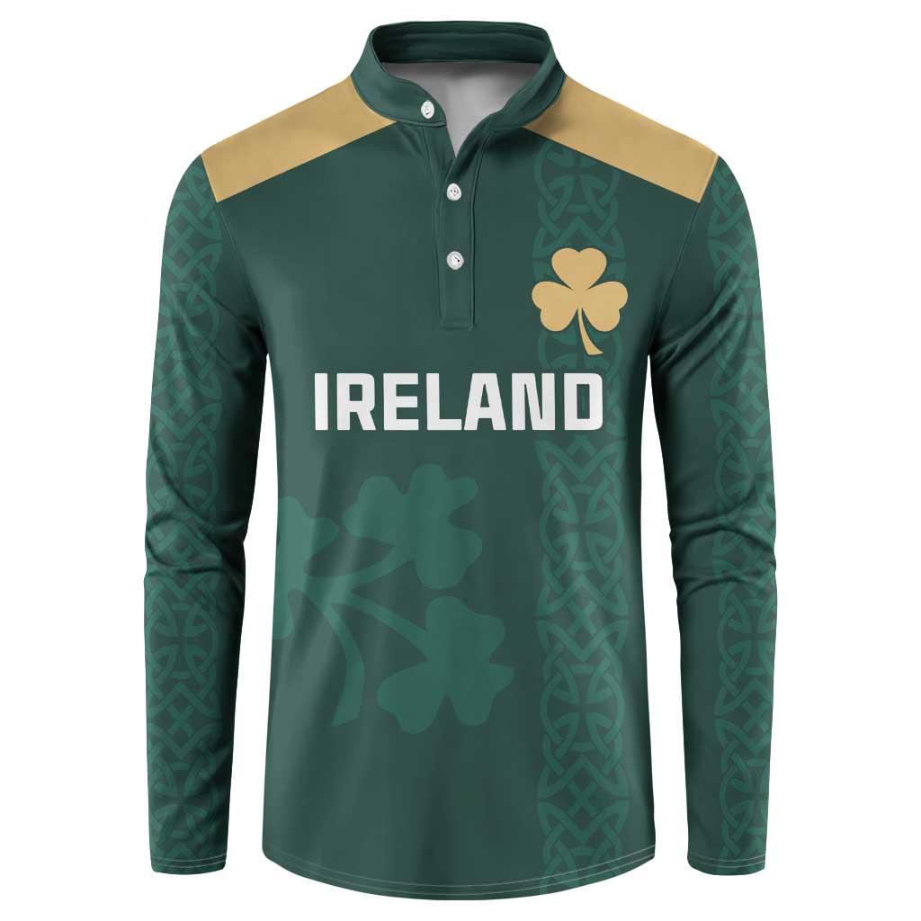 Custom Ireland World Cup Retro 2024 Button Sweatshirt - Wonder Print Shop