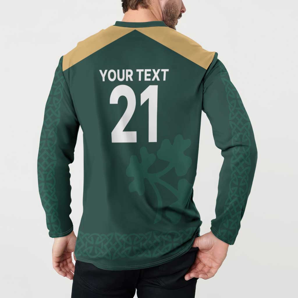 Custom Ireland World Cup Retro 2024 Button Sweatshirt - Wonder Print Shop
