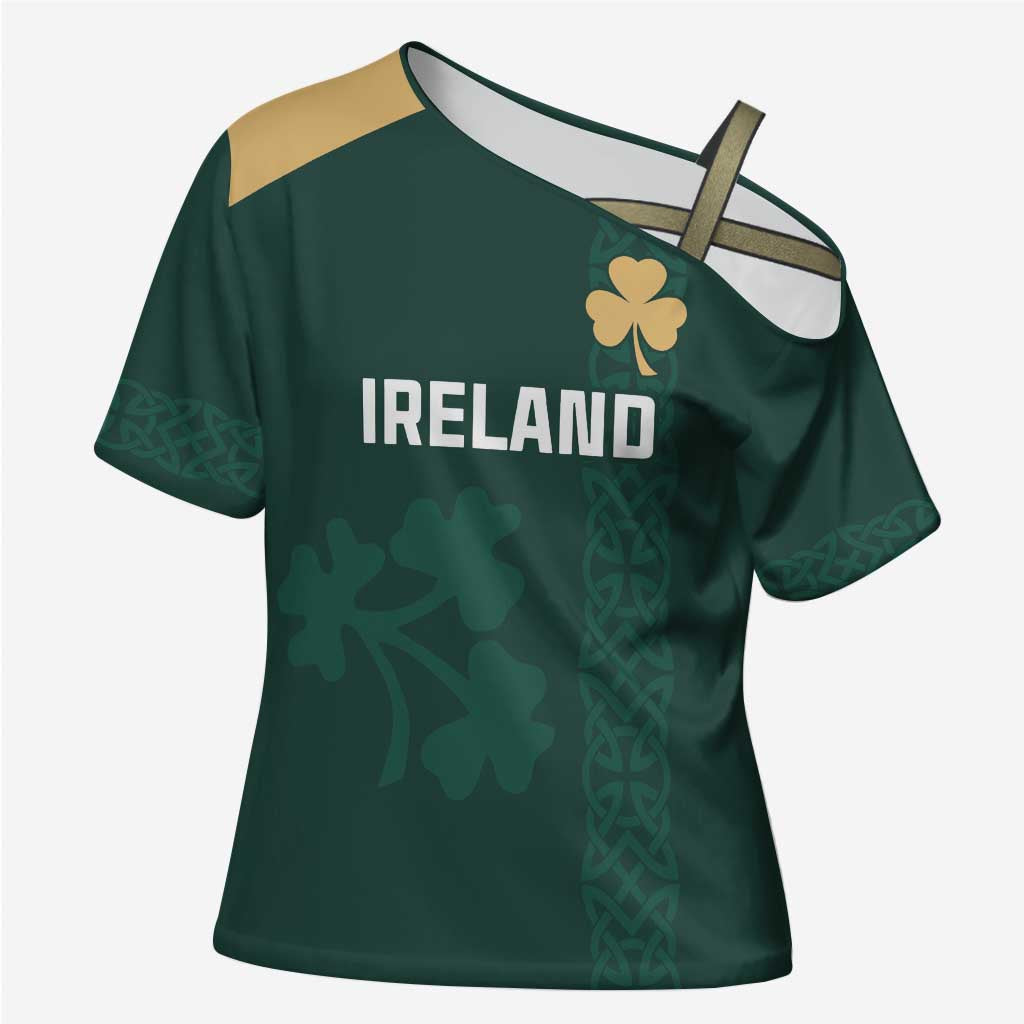 Custom Ireland World Cup Retro 2024 Cross Shoulder Shirt - Wonder Print Shop
