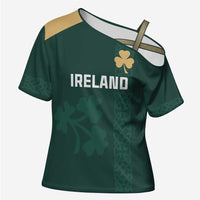 Custom Ireland World Cup Retro 2024 Cross Shoulder Shirt - Wonder Print Shop