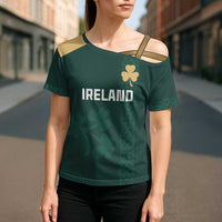 Custom Ireland World Cup Retro 2024 Cross Shoulder Shirt - Wonder Print Shop