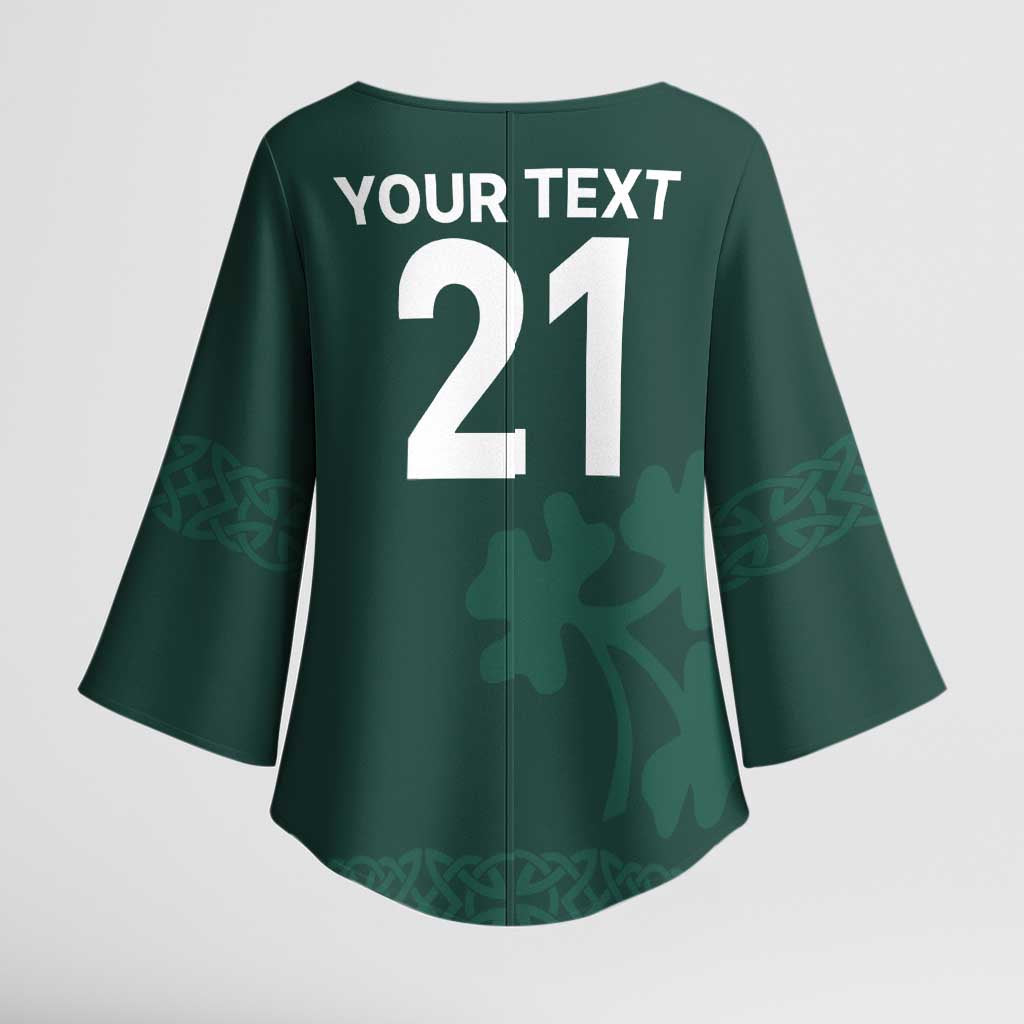 Custom Ireland World Cup Retro 2024 Kimono Sleeve Blouse - Wonder Print Shop