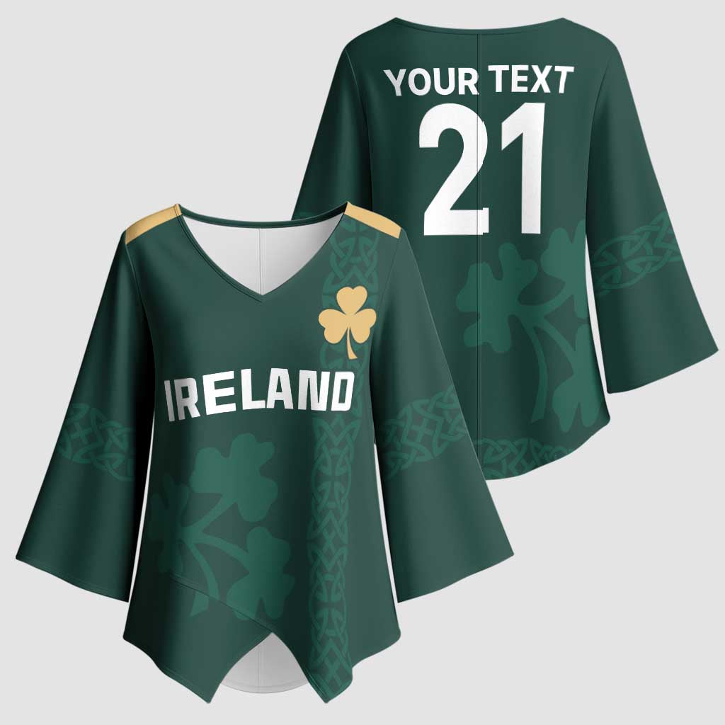 Custom Ireland World Cup Retro 2024 Kimono Sleeve Blouse - Wonder Print Shop