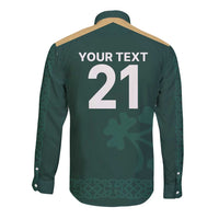 Custom Ireland World Cup Retro 2024 Long Sleeve Button Shirt - Wonder Print Shop
