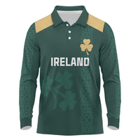 Custom Ireland World Cup Retro 2024 Long Sleeve Polo Shirt - Wonder Print Shop
