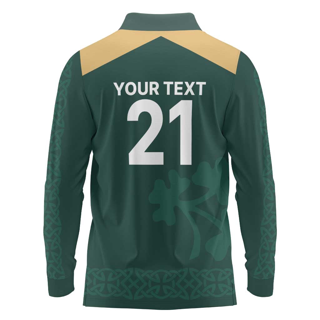 Custom Ireland World Cup Retro 2024 Long Sleeve Polo Shirt - Wonder Print Shop