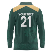 Custom Ireland World Cup Retro 2024 Long Sleeve Polo Shirt - Wonder Print Shop