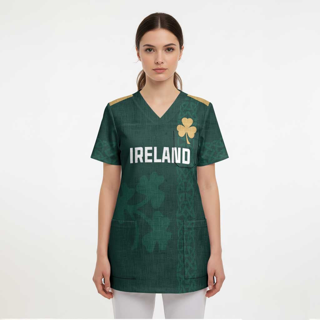 Custom Ireland World Cup Retro 2024 Scrub Top - Wonder Print Shop