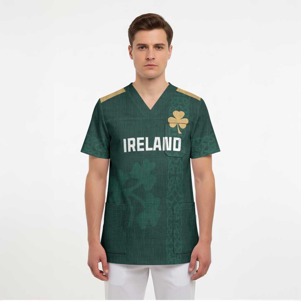 Custom Ireland World Cup Retro 2024 Scrub Top - Wonder Print Shop