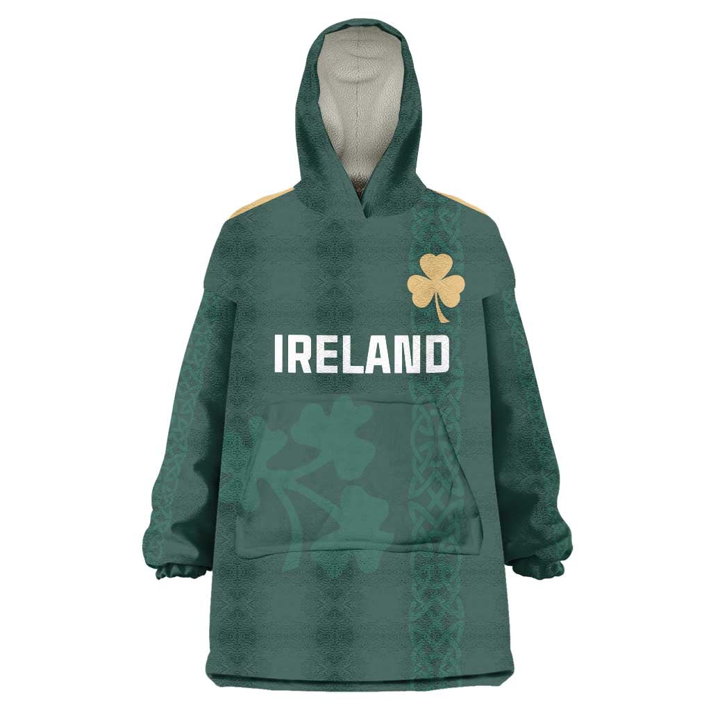 Custom Ireland World Cup Retro 2024 Wearable Blanket Hoodie - Wonder Print Shop