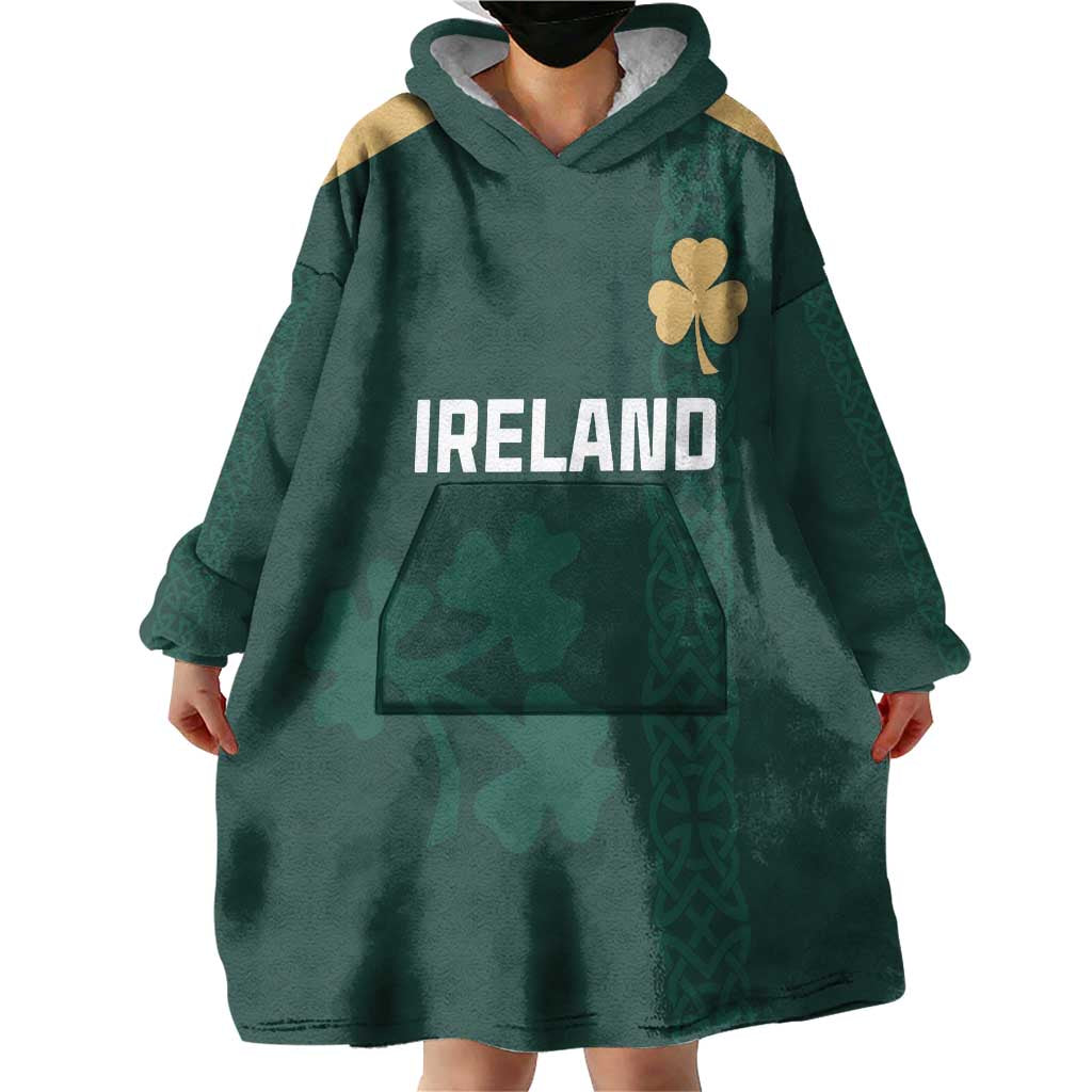 Custom Ireland World Cup Retro 2024 Wearable Blanket Hoodie - Wonder Print Shop