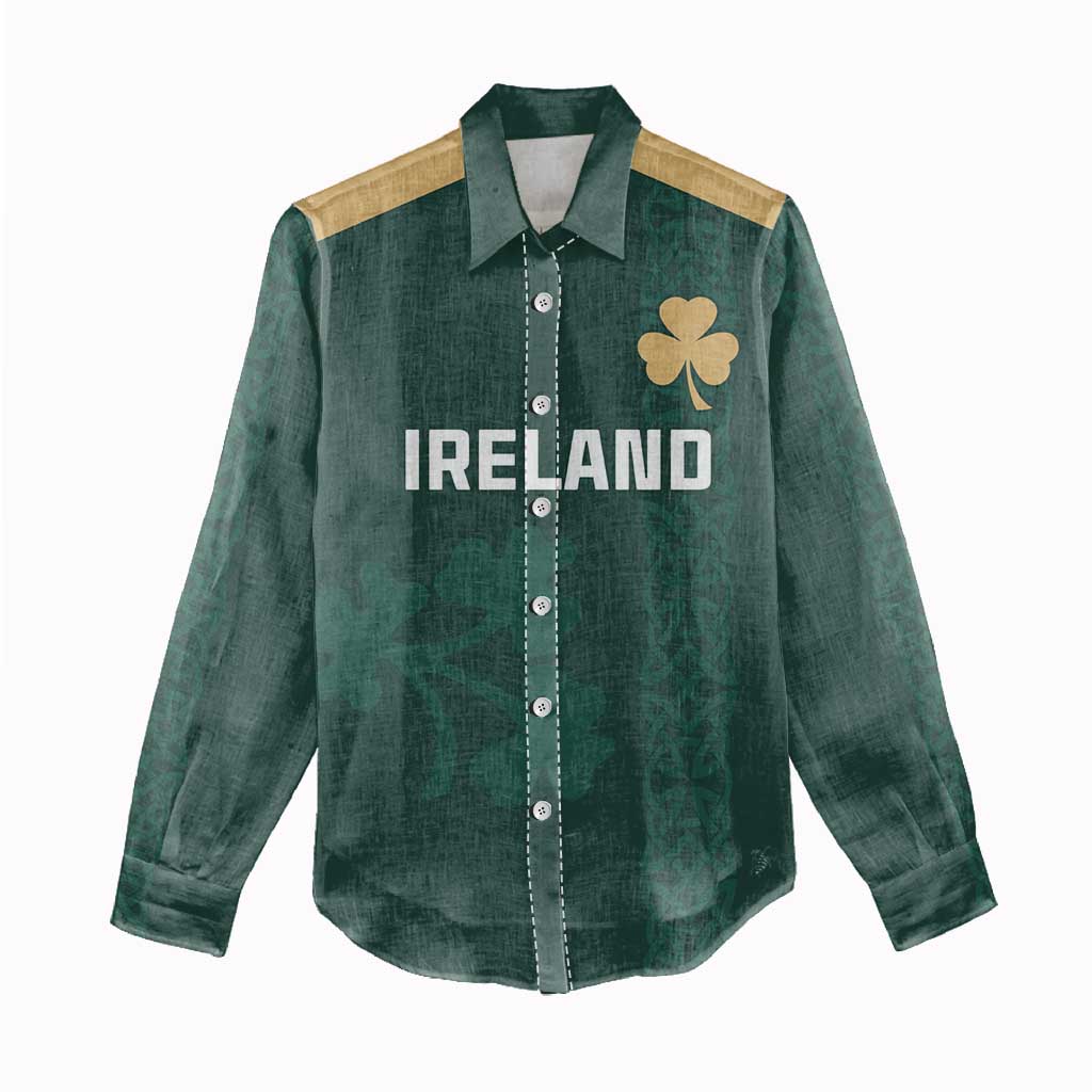 Custom Ireland World Cup Retro 2024 Women Casual Shirt - Wonder Print Shop