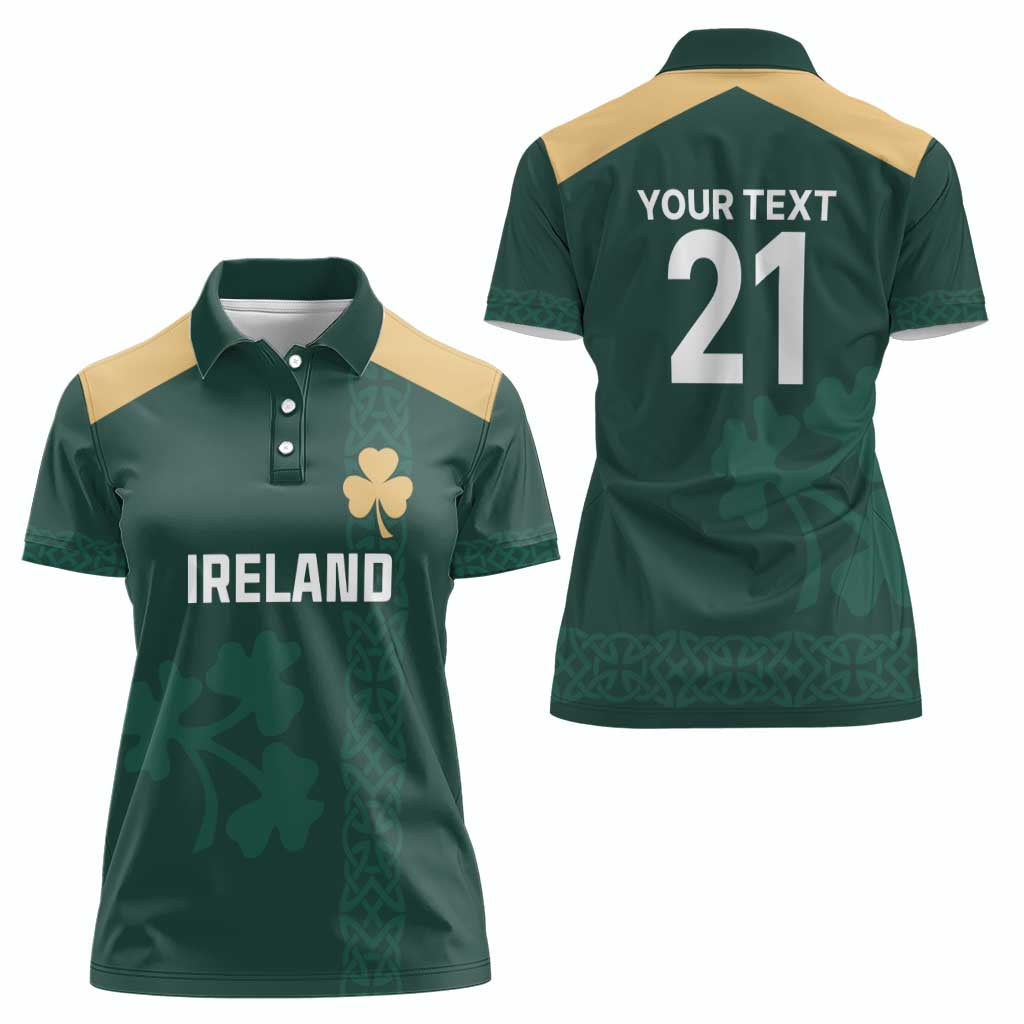 Custom Ireland World Cup Retro 2024 Women Polo Shirt - Wonder Print Shop