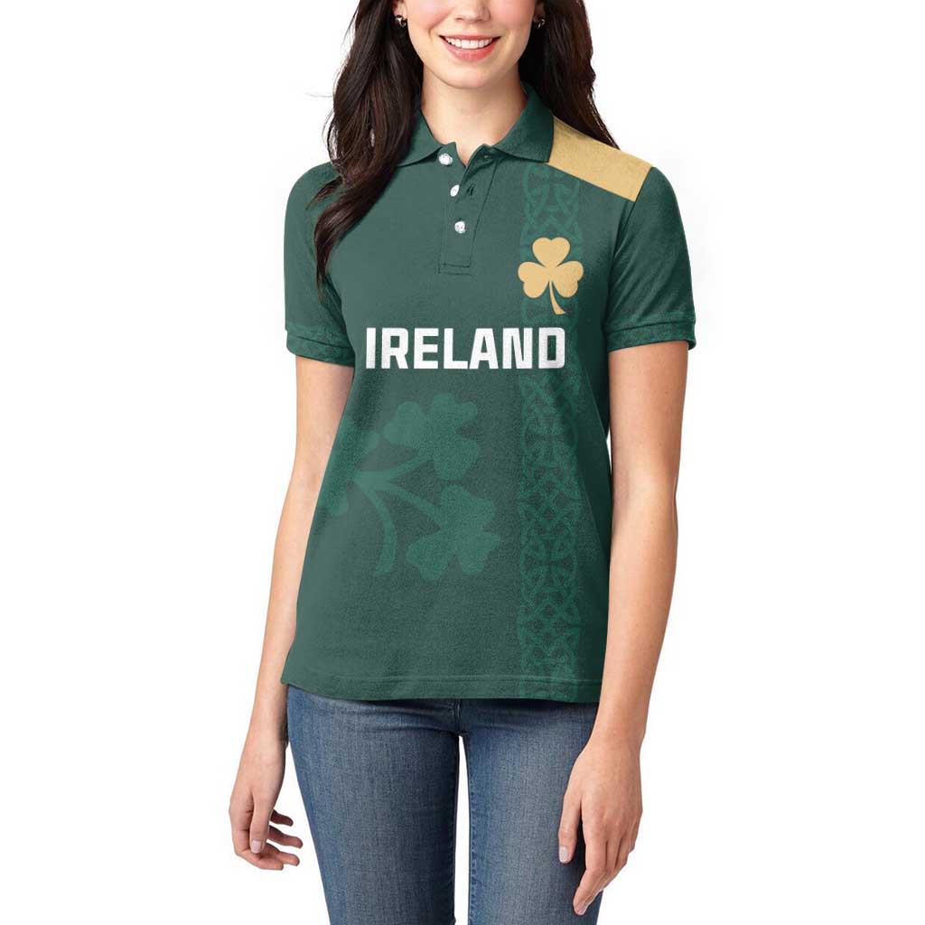 Custom Ireland World Cup Retro 2024 Women Polo Shirt - Wonder Print Shop