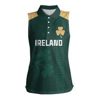 Custom Ireland World Cup Retro 2024 Women Sleeveless Polo Shirt - Wonder Print Shop