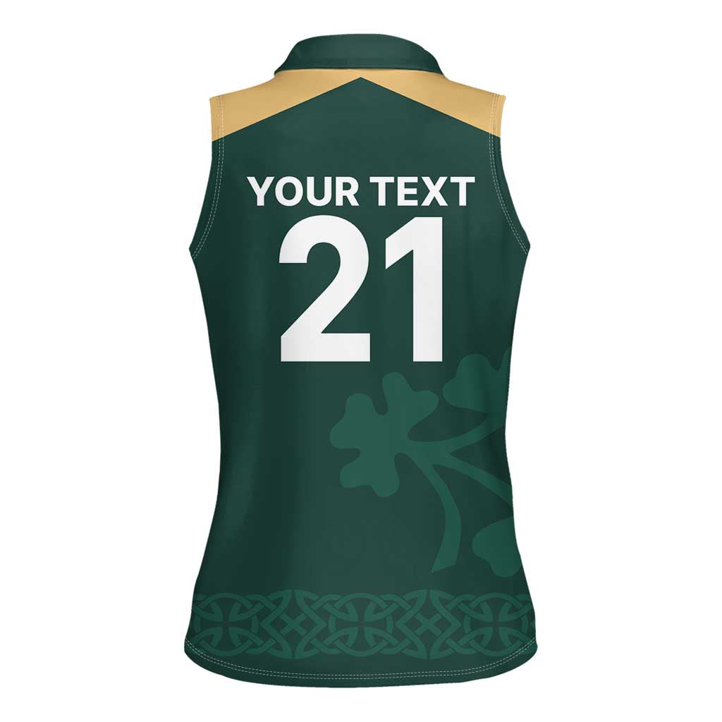Custom Ireland World Cup Retro 2024 Women Sleeveless Polo Shirt - Wonder Print Shop
