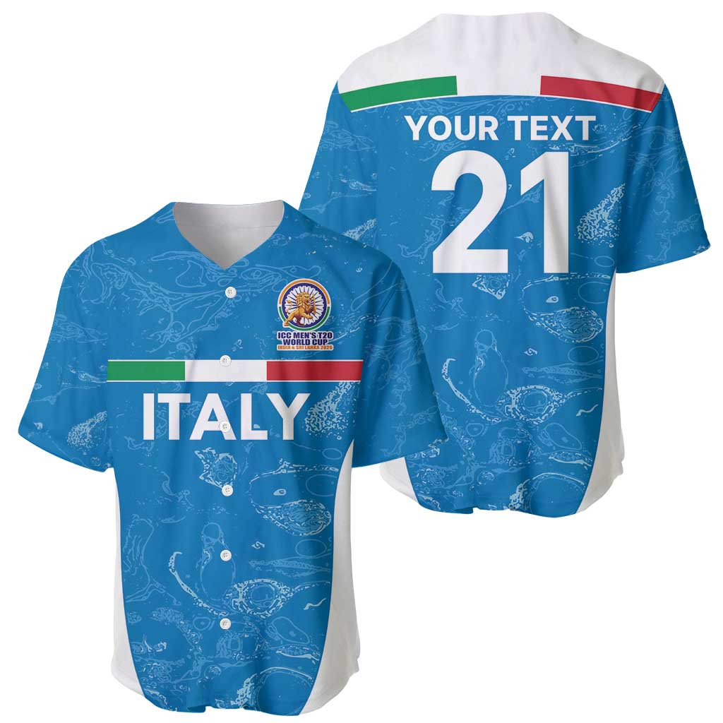 Custom Italy Cricket Spirit 2026 Baseball Jersey World T20 Edition - Wonder Print Shop