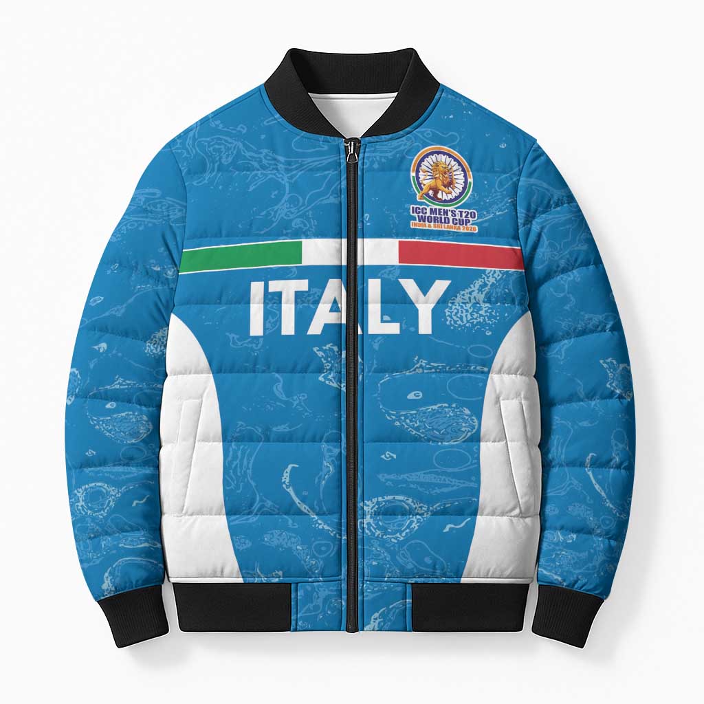 Custom Italy Cricket Spirit 2026 Bomber Puffer Jacket World T20 Edition - Wonder Print Shop