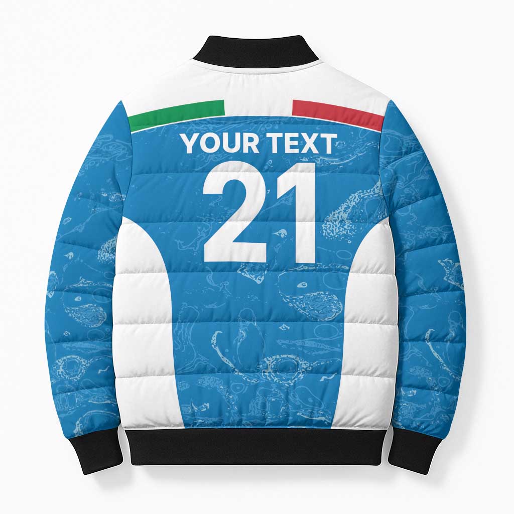 Custom Italy Cricket Spirit 2026 Bomber Puffer Jacket World T20 Edition - Wonder Print Shop